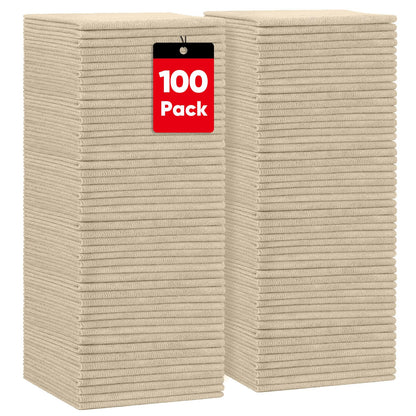 Microfiber Cleaning Cloth 100PK (Brown / 11.5 x 11.5 Inch)