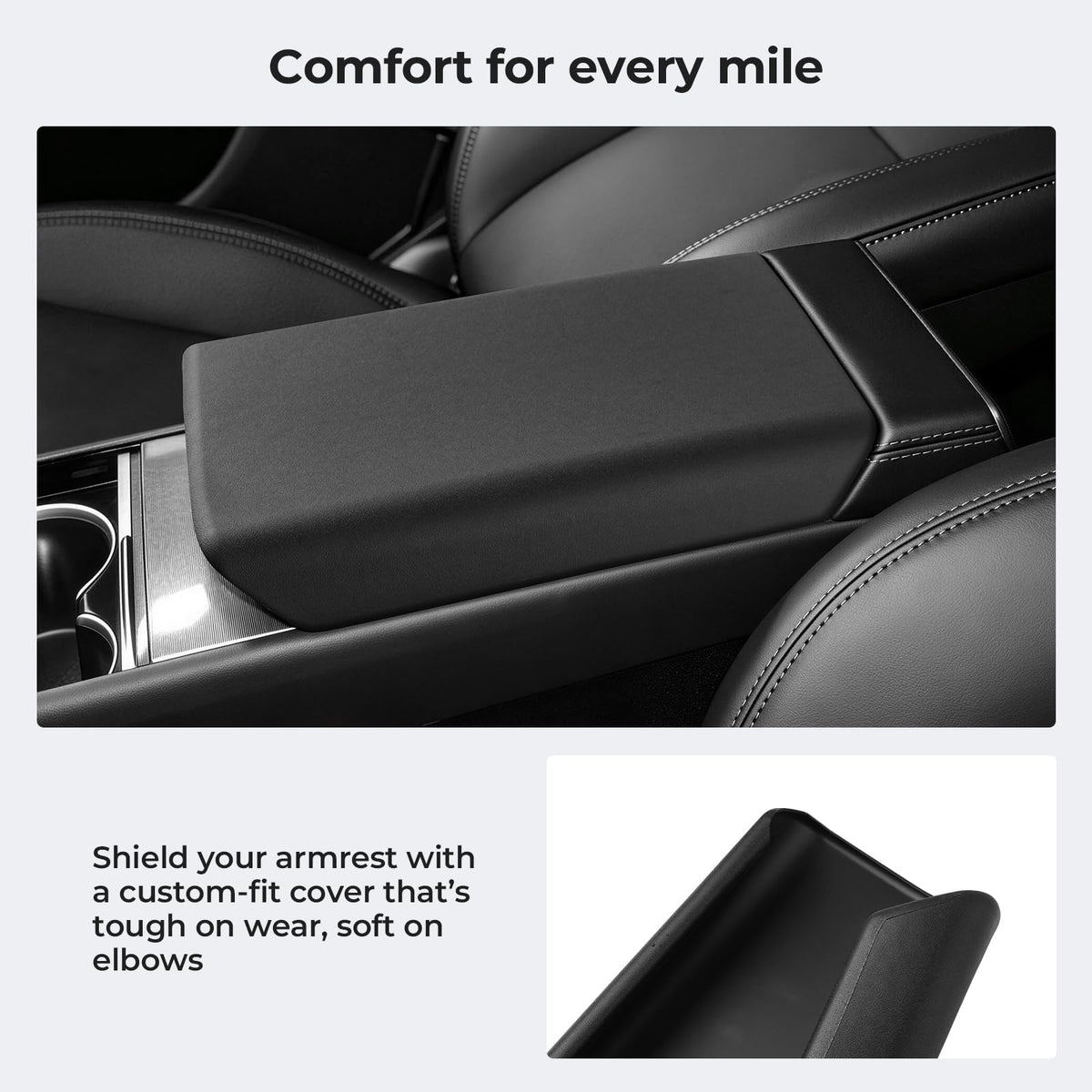 Center Console Cover for Tesla Model Y Juniper & YL & 3 Highland (For Model Y Juniper / Model 3 Highland)