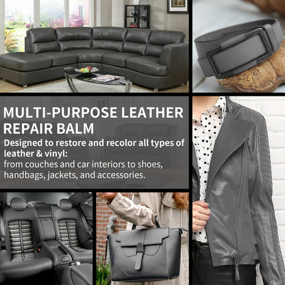 Leather Recoloring Balm and Scratch Repair Kit (leather recoloring balm / Dark Gray)