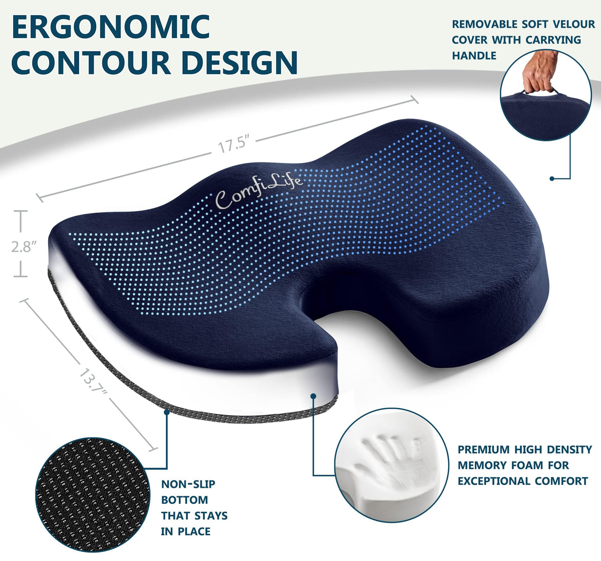 Premium Seat Cushion (Navy)