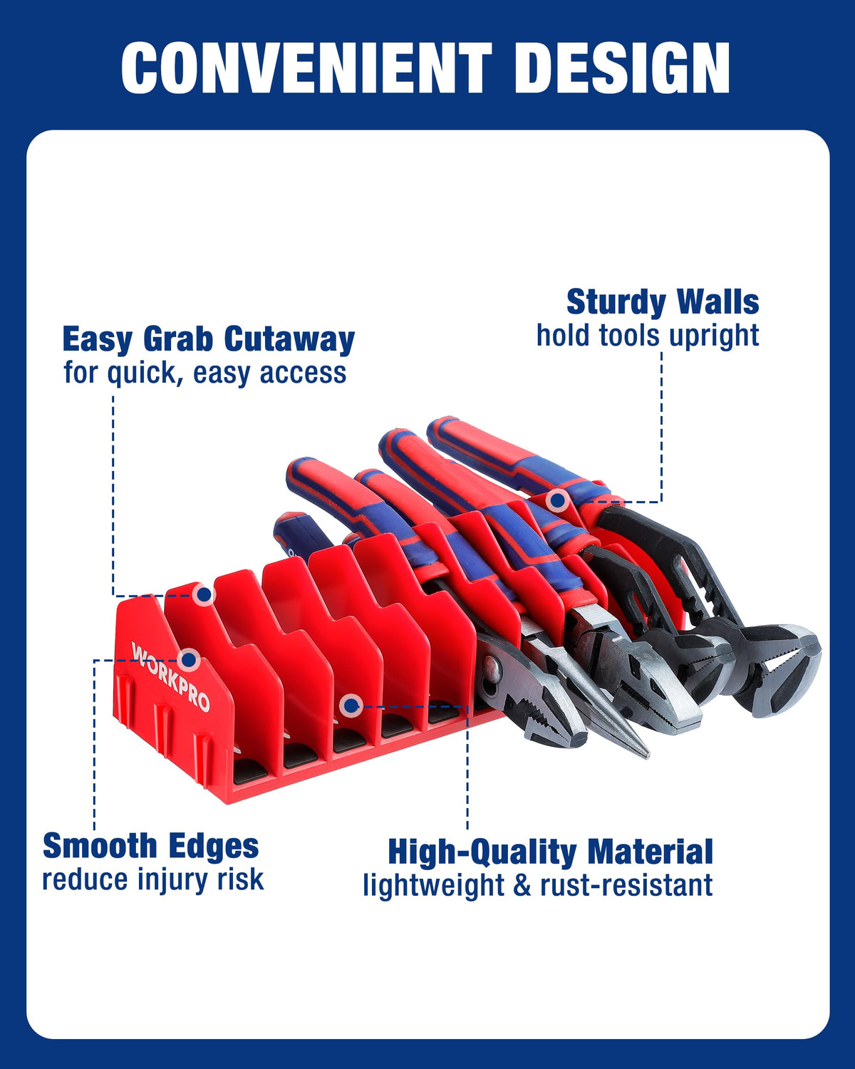 2 Pack Plier Organizer Rack (2 Pack / Black &Red)
