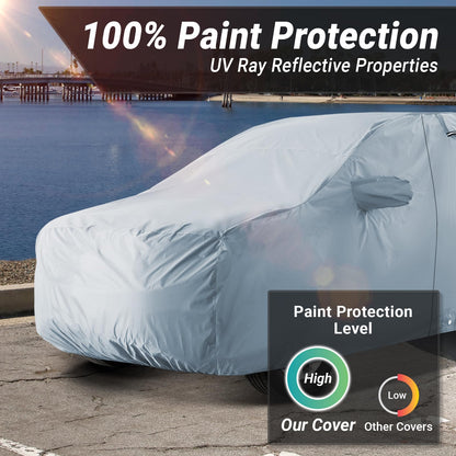 SUV Car Cover Waterproof All Weather for 2009 (Sky Gray / 69. Flex 2009-2019)