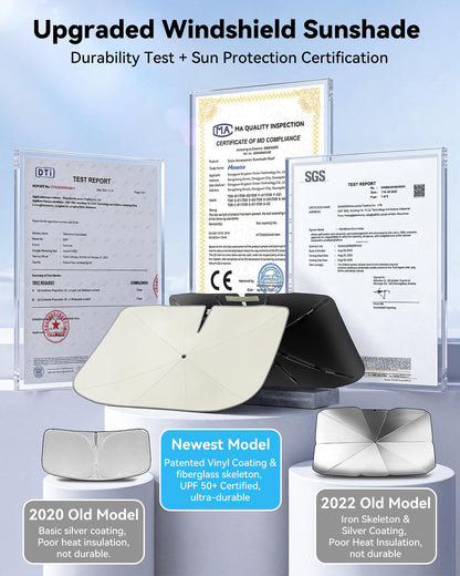 Windshield Sun Shade Umbrella [Vinyl Coating Heat Shield]