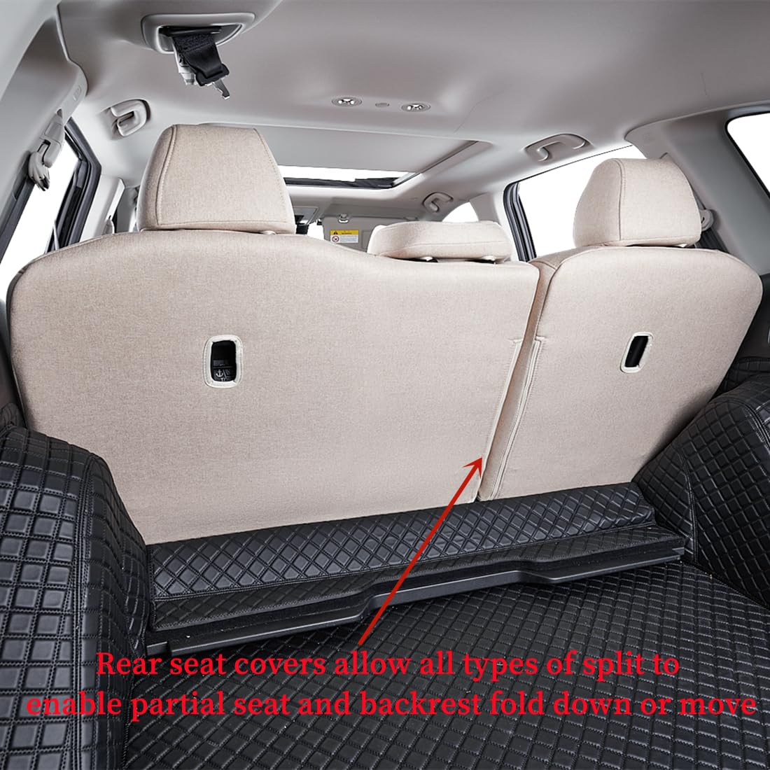 CRV Car Seat Covers Custom Fit for Honda 2023 (Beige / 2023-2026 CRV LX,EX,EX-L,Sport,Hybrid,Trailsport)