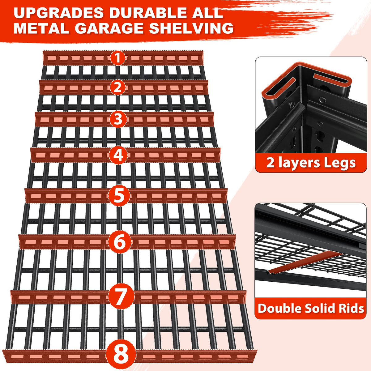 55.2'' W x 78.2'' H x 26'' D (5 tier - 55.2" W x 78" H x 26" D)