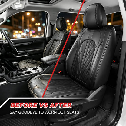 Custom Fit for Ford Ranger Seat Covers 2026 2025 (Full Set 5 Seats #073 Black)