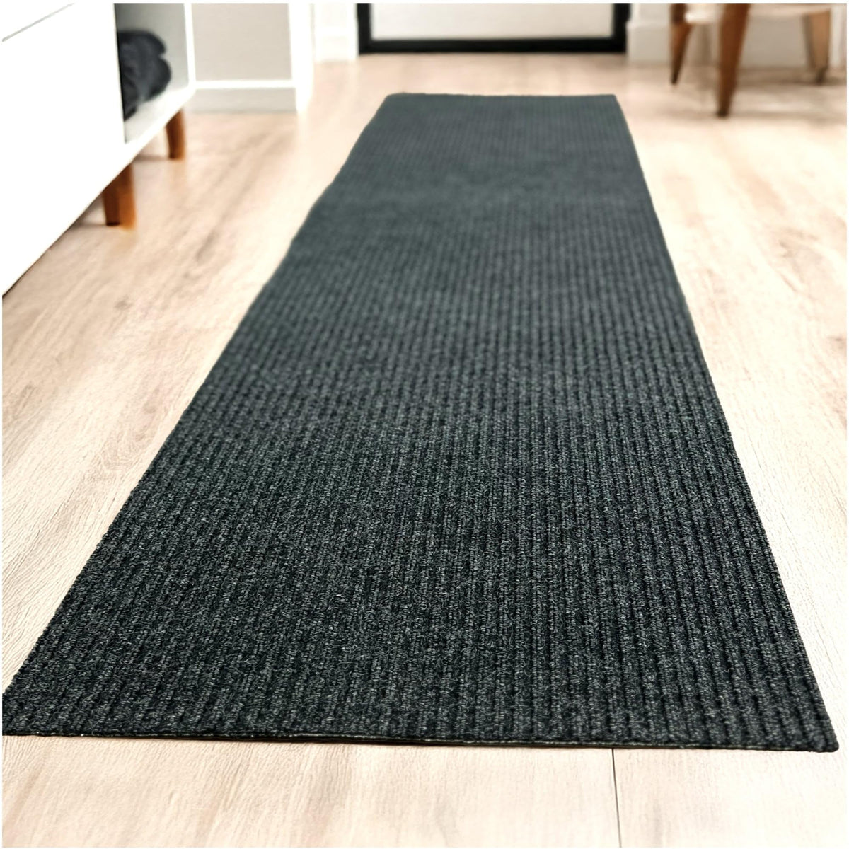 Heavy Duty Durable All Weather Indoor (2' x 8' (Rectangular) / Charcoal)