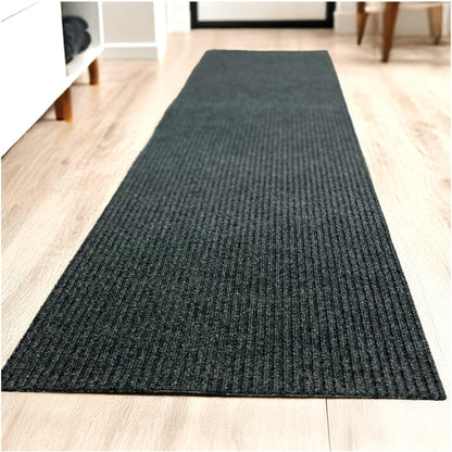 Heavy Duty Durable All Weather Indoor (2' x 8' (Rectangular) / Charcoal)