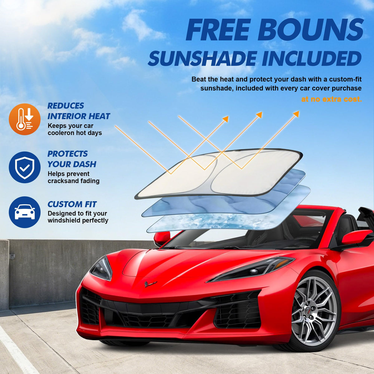 Car Cover Custom Fit for Chevrolet Corvette C3 (Chevrolet / Custom Fit for Chevrolet CorvetteC3/8)