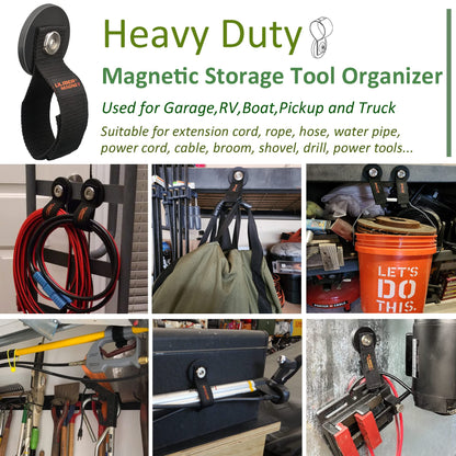 Strong Magnetic Hooks (2PACK 3.46" Magnetic Straps)