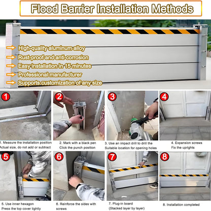 Flood Barriers for Home Exterior (H23.6inch / L10.5FT)
