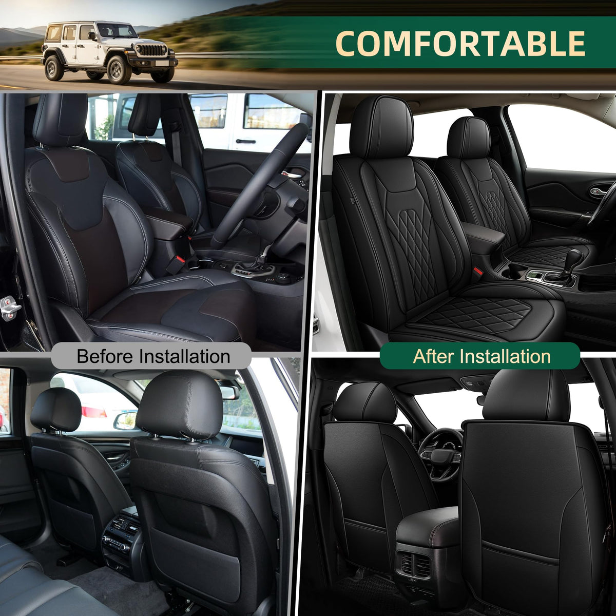 Car Seat Covers for Mazda Mazda 3 2007 (128 Black / 28-Mazda 3-2 front seat covers only)