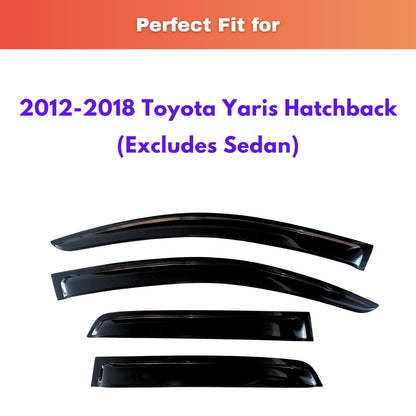 Rain Guards Window Visors for 2012 (2012-2018 Yaris Hatchback)