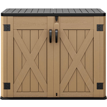 Outdoor Storage Shed (Brown / X-Shaped-35 Cu Ft)