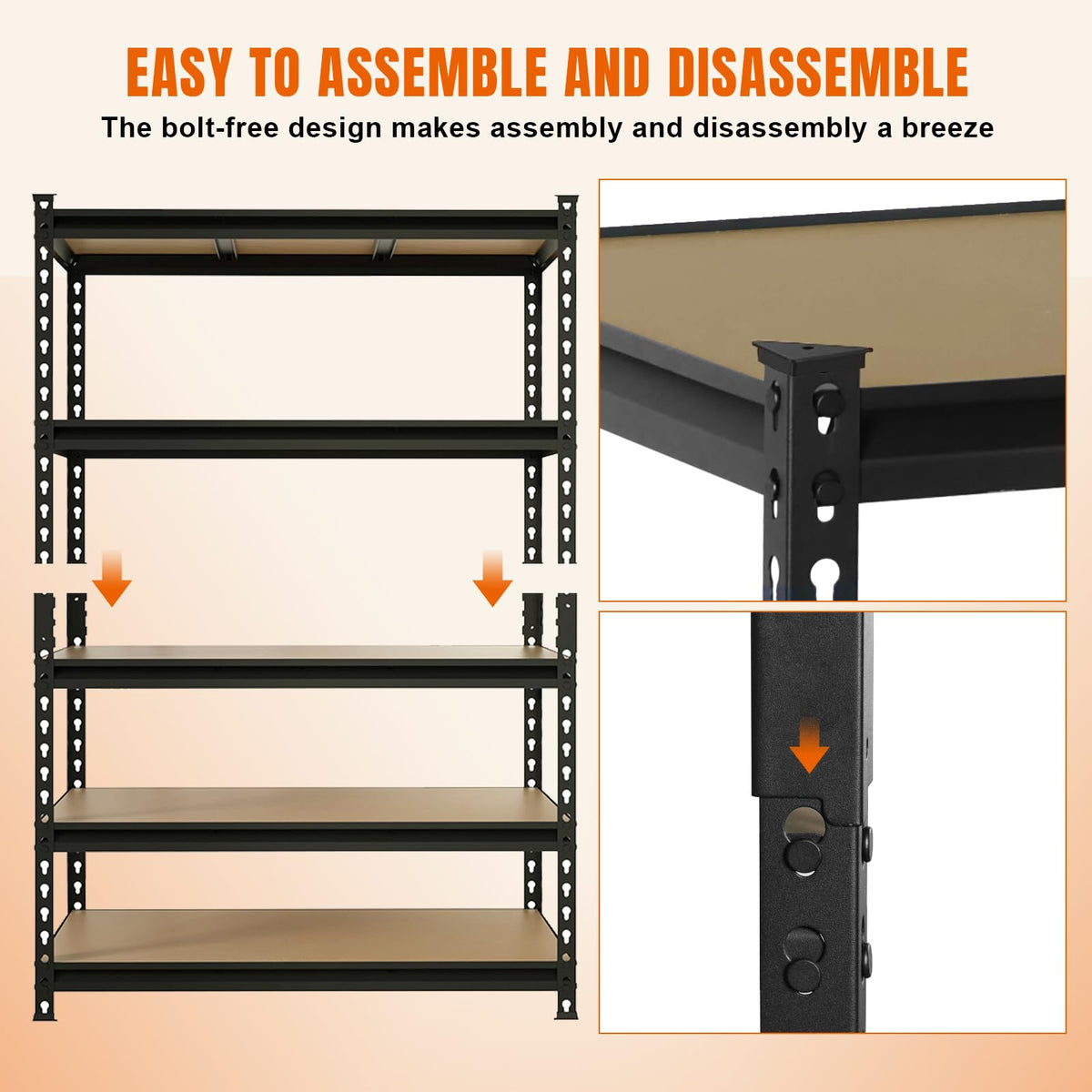 Storage Shelving Unit (72"Hx48"Wx24"D)