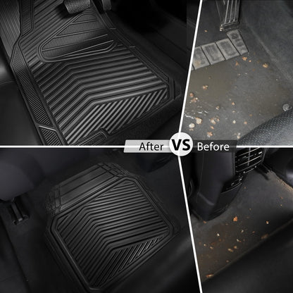Rubber Car Mats (Black / Full Set 4 Piece)