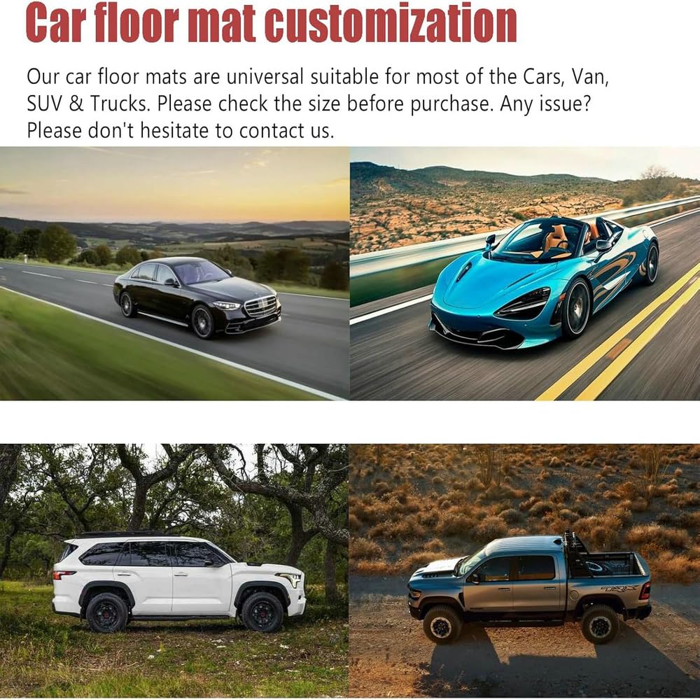 Custom Car Floor Mats for 99.99% Sedan SUV Sports Car Men Women Protection Full Coverage Pads Anti (green)