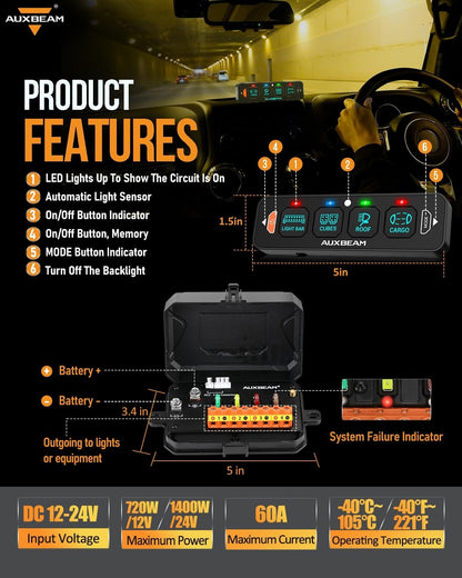 AS 400 Slim 4 Gang Switch Panel with Bluetooth APP &Wireless Remote (AS-400 Slim 4 Gang)