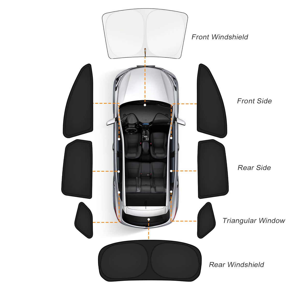 Car Window Shades for Kia Telluride 2020 (FOR | Telluride 2020-2026 (8pcs))