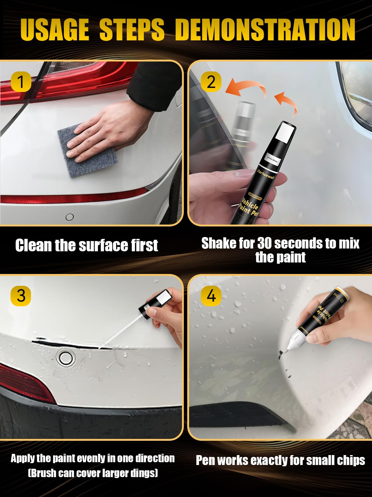 202 Black Touch Up Paint Compatible with Toyota 2 (For Toyota / 202 Black for Black(202) compatible with All Models)