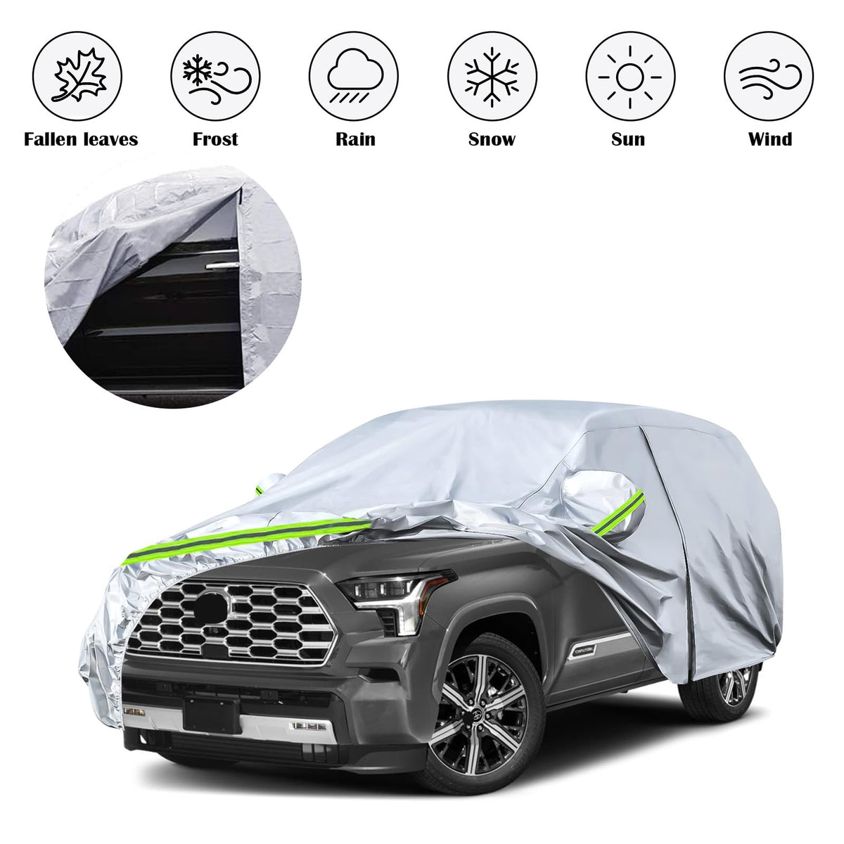 6 Layers Waterproof Car Covers Replace for 2001 (Sequoia)