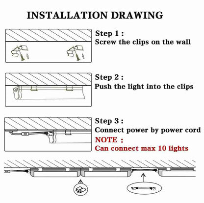 20 Pack 8FT Led Shop Light (20PCS 8FT 4 Row 6000K)