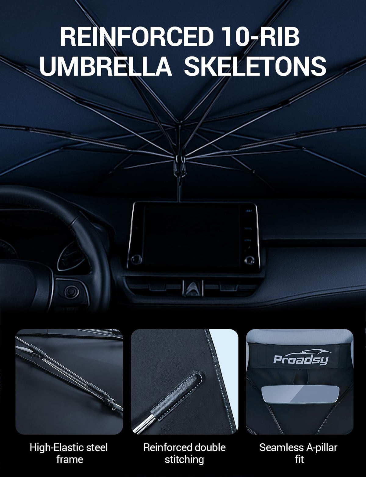Custom Fit Windshield Sun Shade Umbrella for 2023 (Toyota Crown 2023-2025 2026)