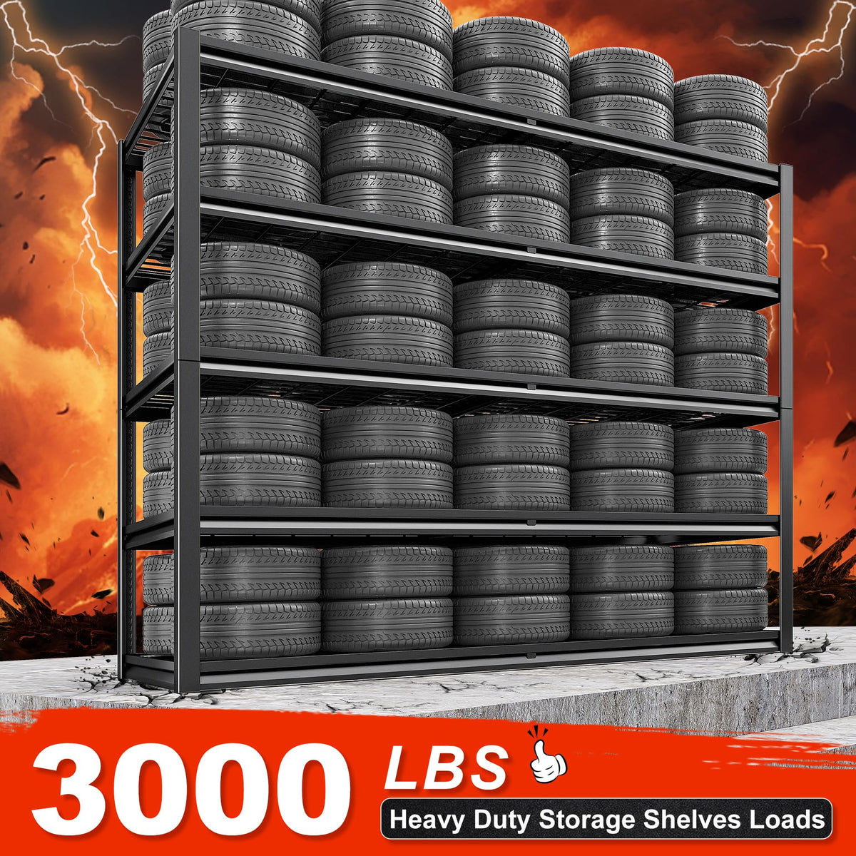 55.2'' W x 78.2'' H x 26'' D (5 tier - 55.2" W x 78" H x 26" D)