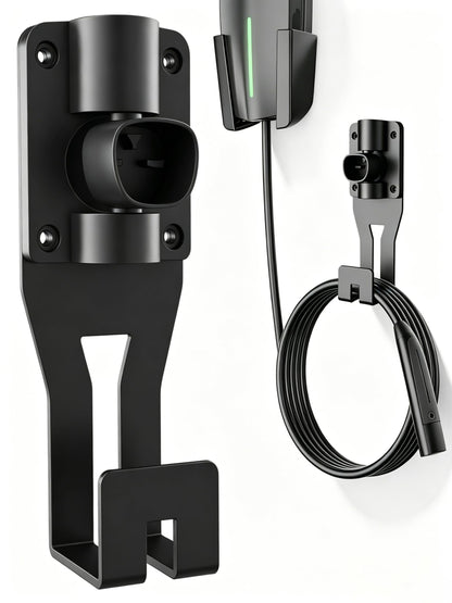 180°Swivel Charging Cable Holder Wall Mount for Tesla Charger (Swiveling Black)