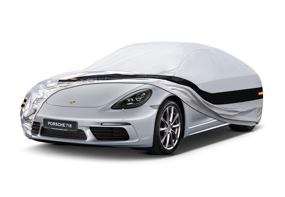 10 Layers Car Cover Custom Fit for Porsche 718 (Gray Black / Custom Fit for Porsche 718 Boxster Cayman)