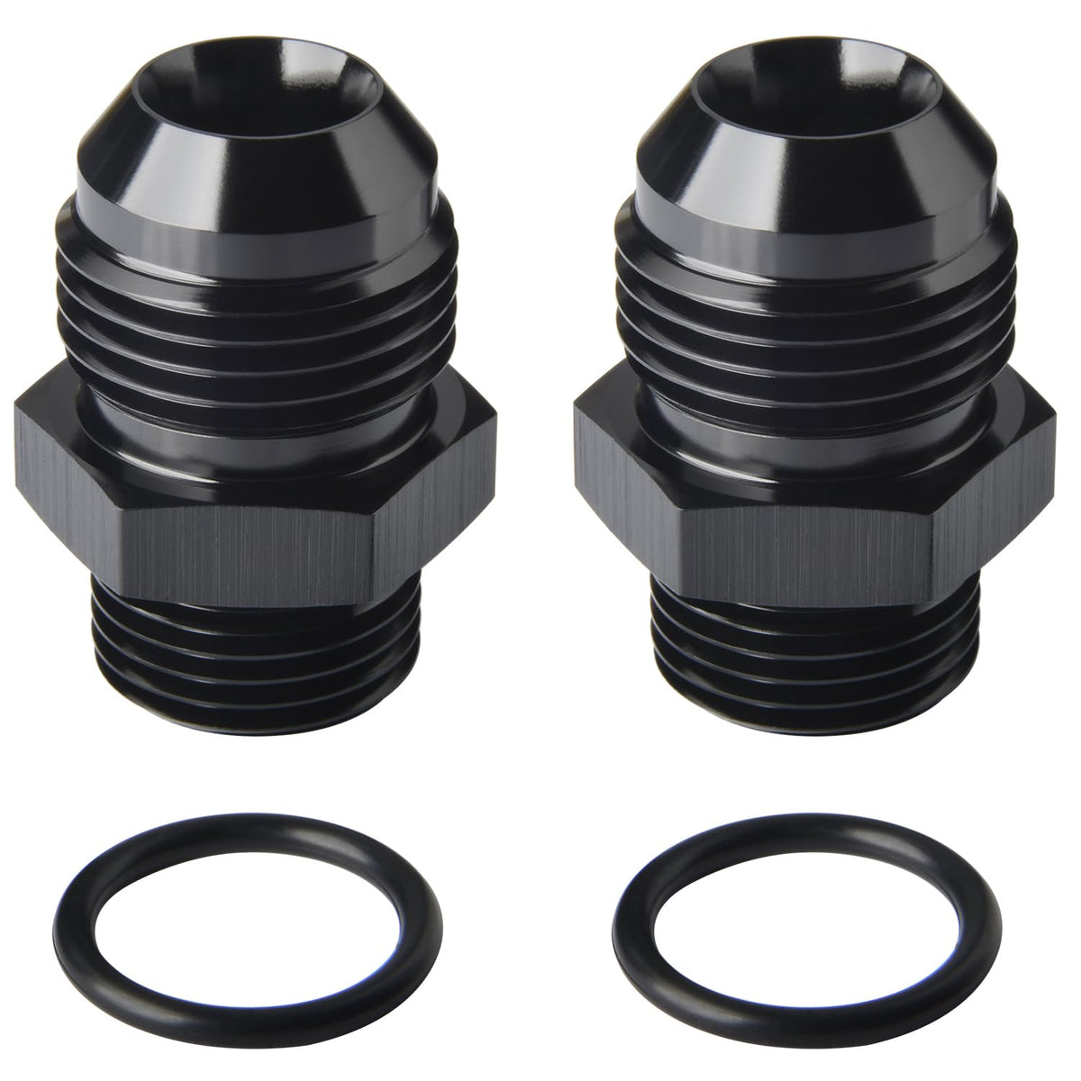 10AN Male Flare to 6AN ORB O (10AN to 6AN ORB / Black - 2PCS)
