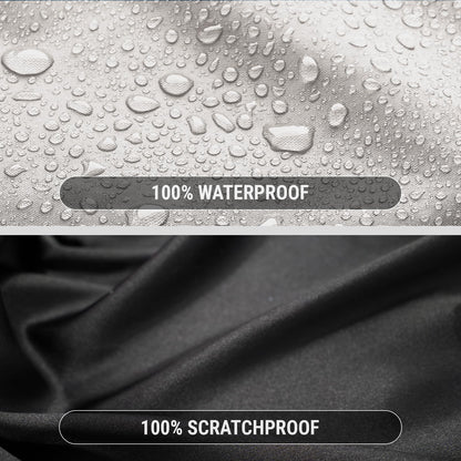 Car Cover Waterproof All Weather for 1977 (20. Caprice 1977-1990 / Light Gray / Black (Stripe))