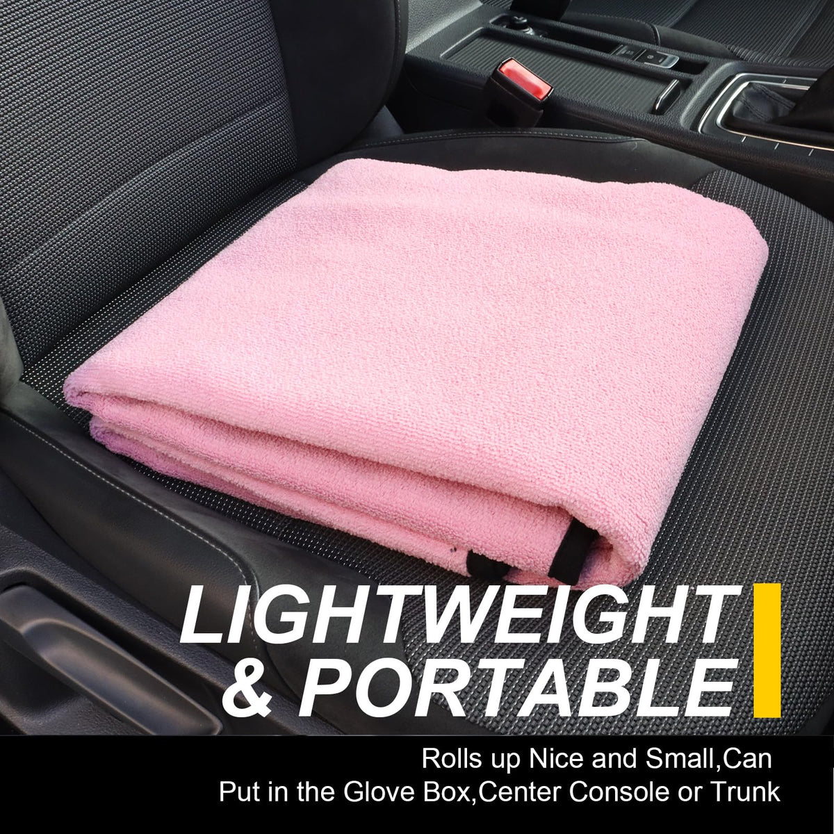 Back Seat Cover for Car Trucks Van SUV Jeep (Rear Bench Seat Towel / Pink)