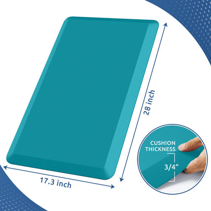 Kitchen Mat Cushioned Anti Fatigue Kitchen Rug Non Slip Standing Mat Comfort Floor Mats for Sink Office (Green / 28"L x 17.3"W x 0.8"Th)
