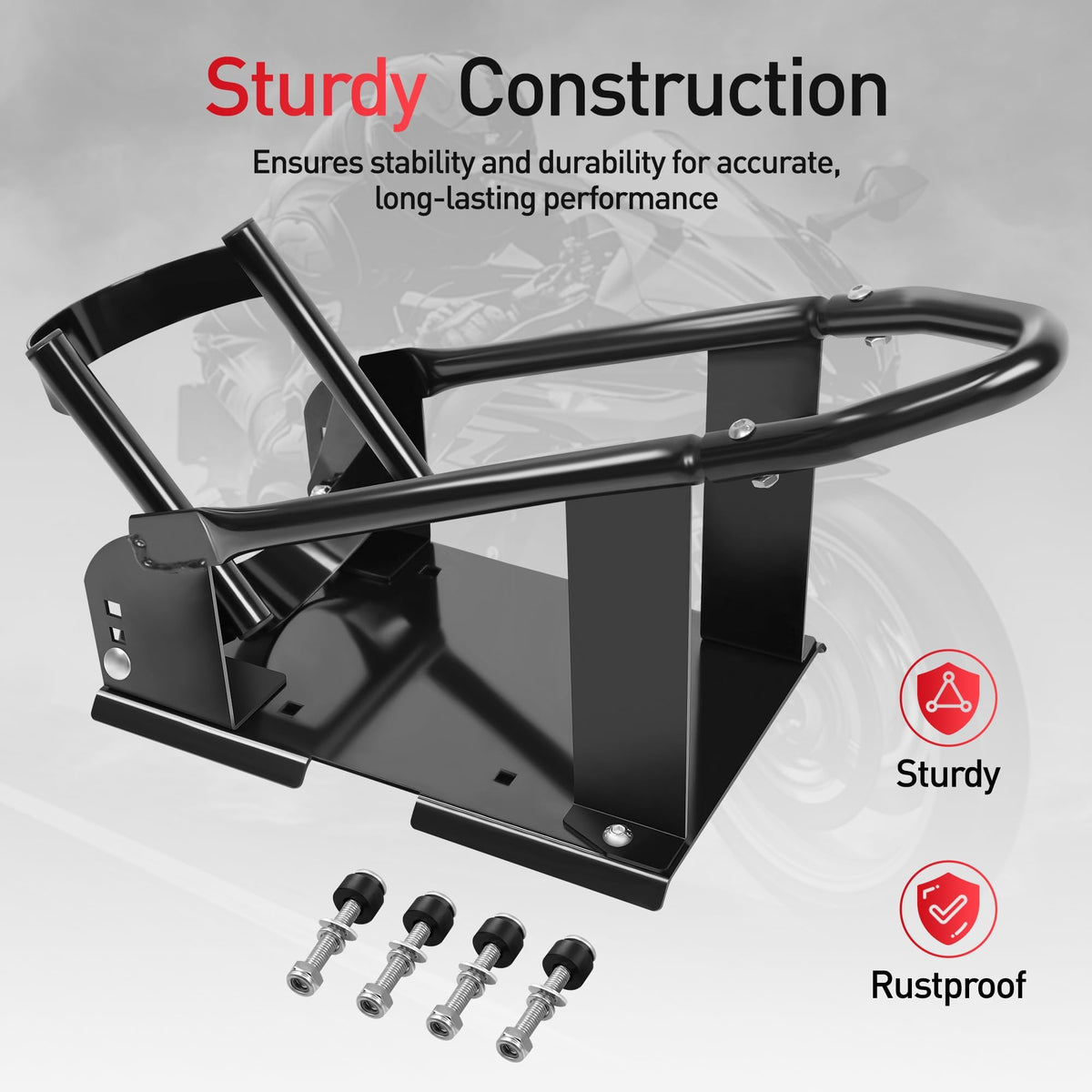 Motorcycle Wheel Chock for Trailer (Hoop-Clamp Type)