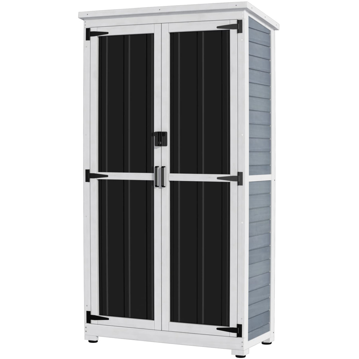Outdoor Storage Cabinet (Grey/Black / 65.5"H)