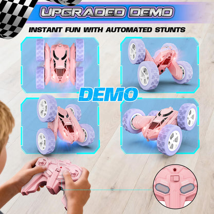 Pink Purple RC Stunt Car for Kids (Purple&pink Pro)