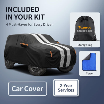 Multi Layer Car Cover Custom Fit for Chevrolet Tahoe (Custom Fit Tahoe(2007-2026)+Towel+Bag)