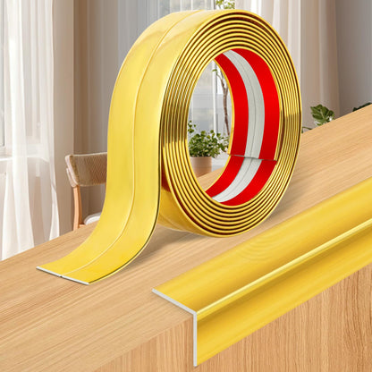 Wall Corner Protector Moulding Trim Peel and Stick (Gold / 1.6 In x 40 Ft)