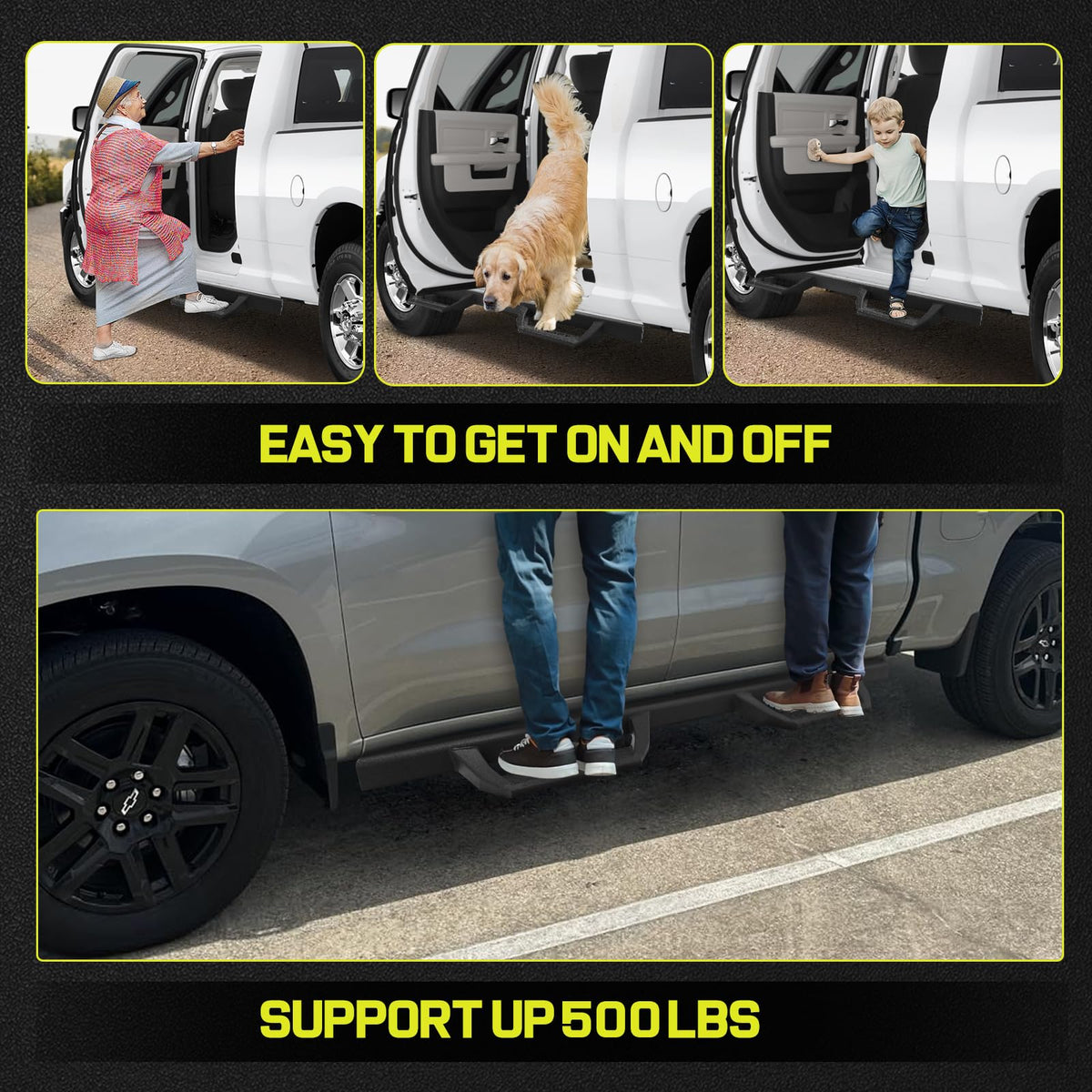 Running Boards Side Steps for 2009 (09-18 Ram 1500 Crew Cab)