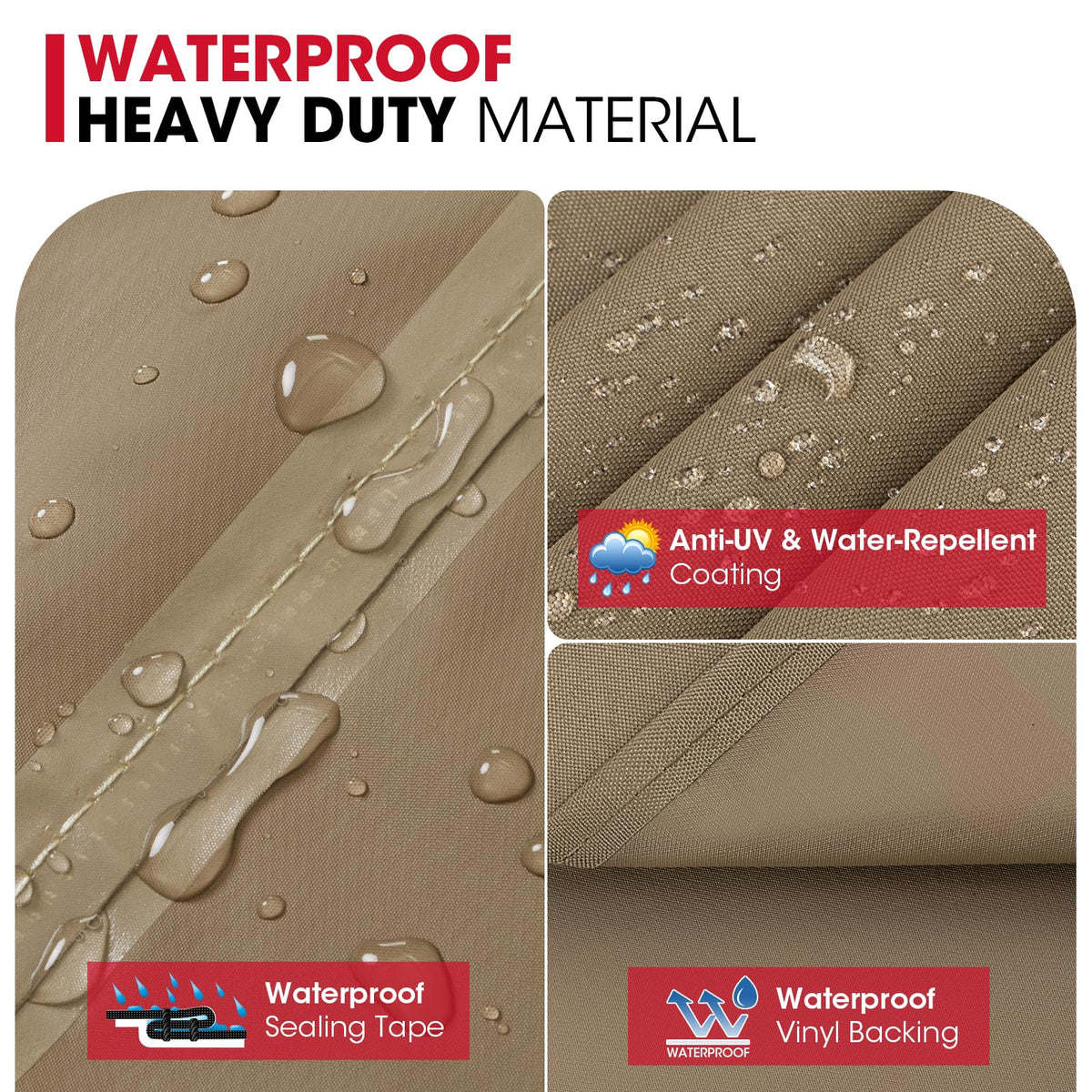 Grill Cover Heavy Duty Waterproof UV Proof (65 Inch)