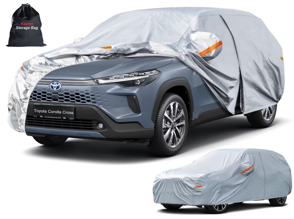 6 Layers Waterproof SUV Car Cover for Toyota Corolla Cross 2020 (LM-Silver / Custom Fit Toyota Corolla Cross)