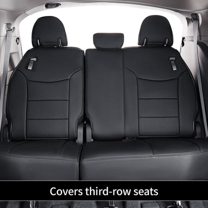 Car Sienna Seat Covers 2021 (Black / 2021-2026 8 Seats, 2nd Row 4/2/4 Split)