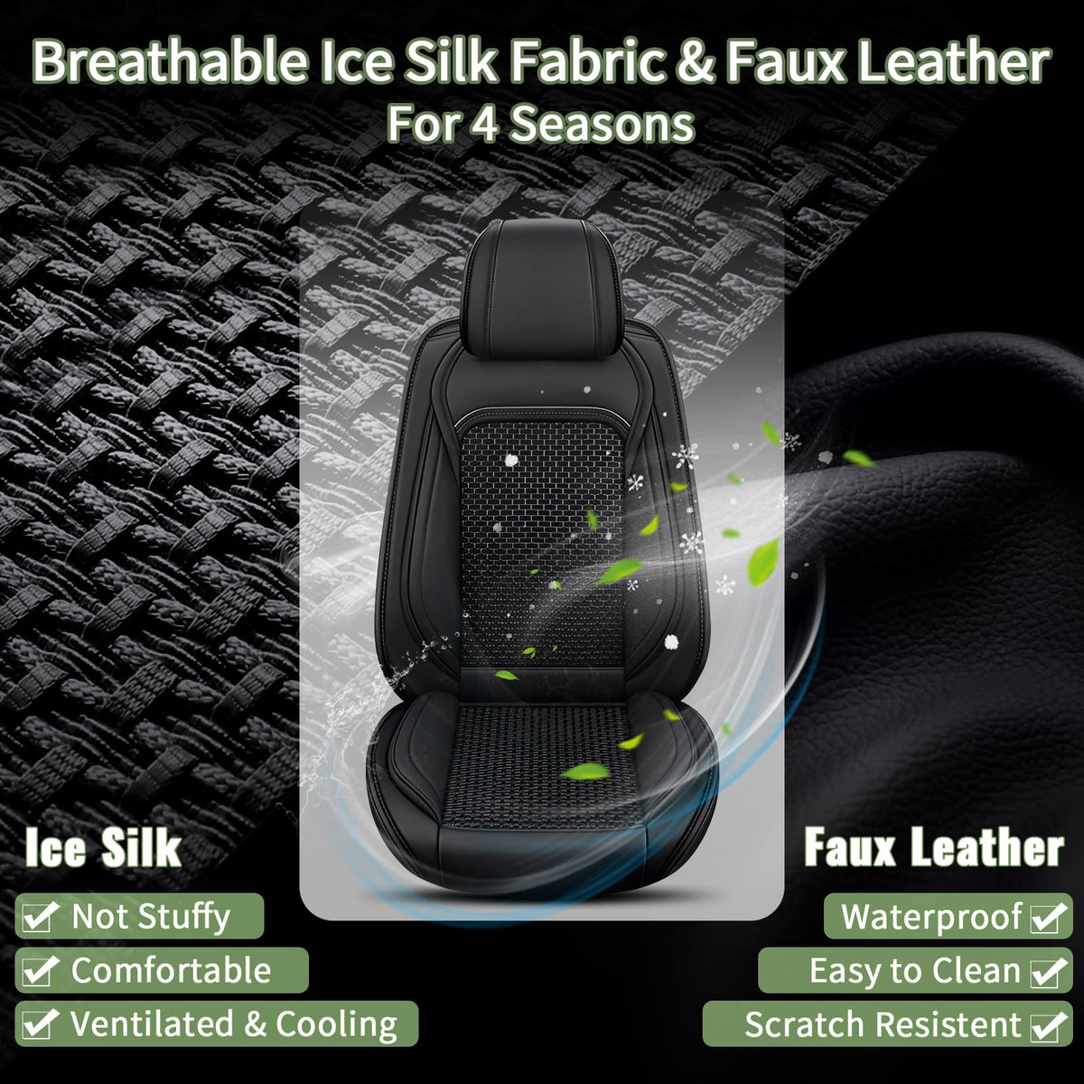 Faux Leather Full Set for Toyota RAV4 Seat Covers 2013 (#053 Black / 2.rav4-5 seat covers full set)