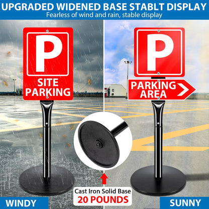 2Pack Heavy Duty Parking Sign Post for Outside