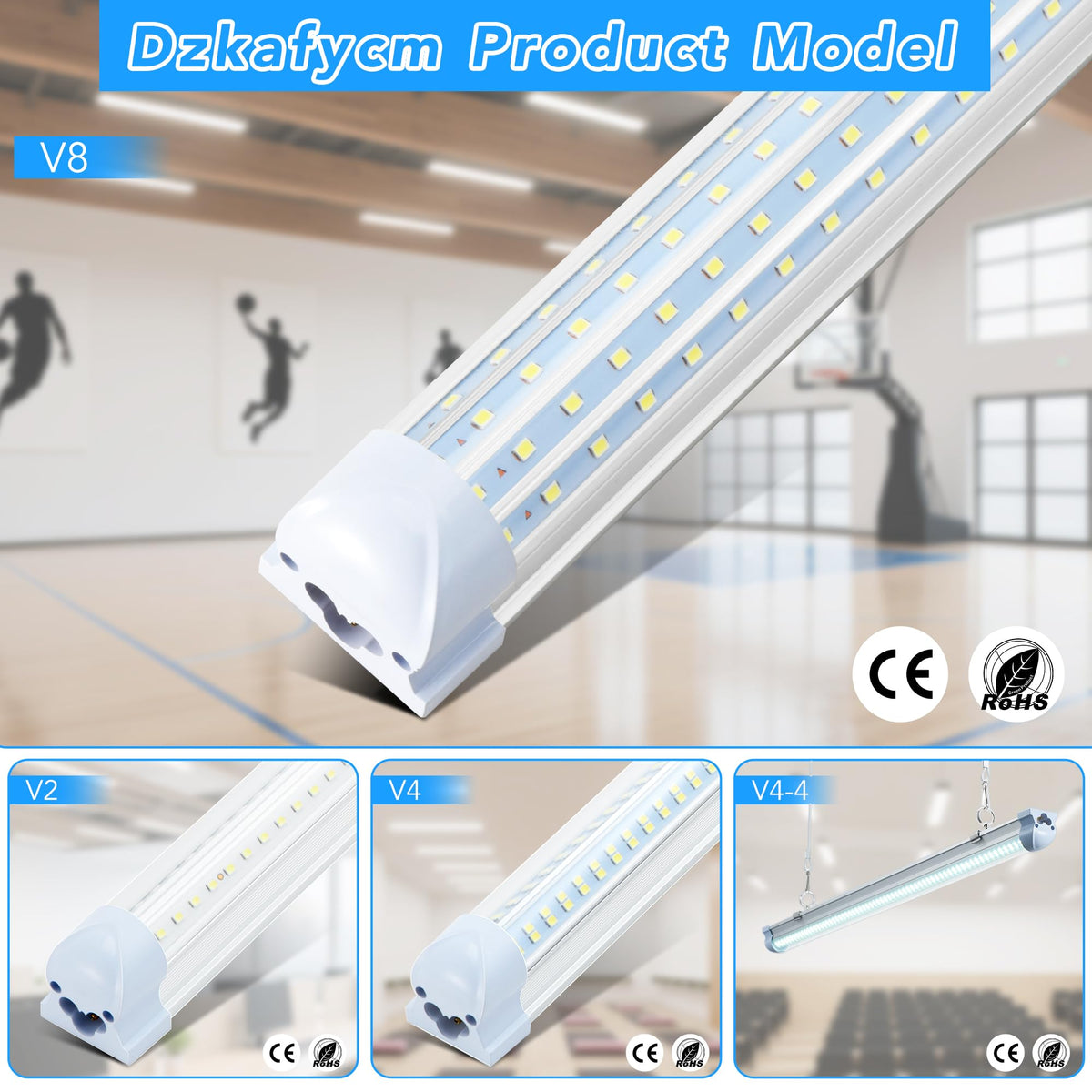 T8 LED Shop Lights (8FT-6PCS)