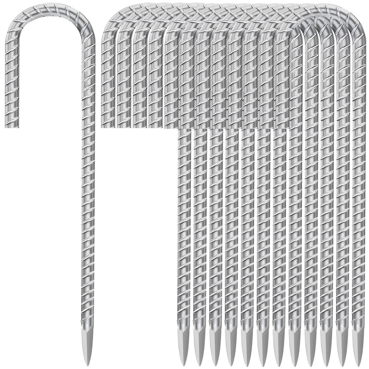 Rebar Stakes Ground Anchors Metal Spikes Heavy Duty 12 inch 30