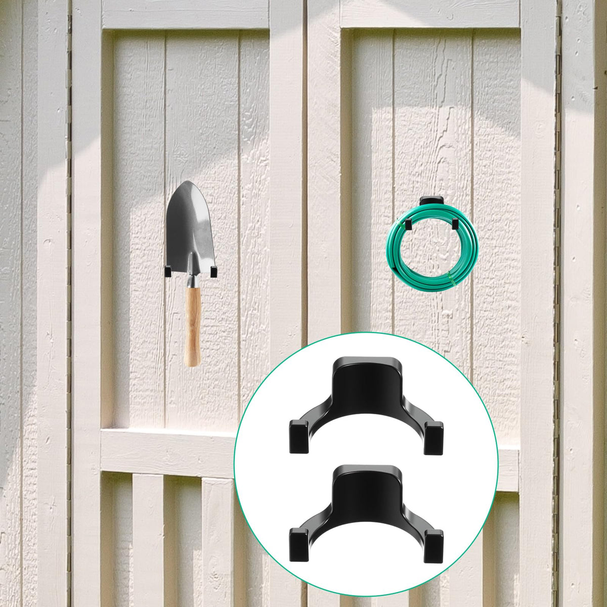 8 Pcs Shed Storage Tool Hooks Accessories Compatible with Suncast (U Shaped)