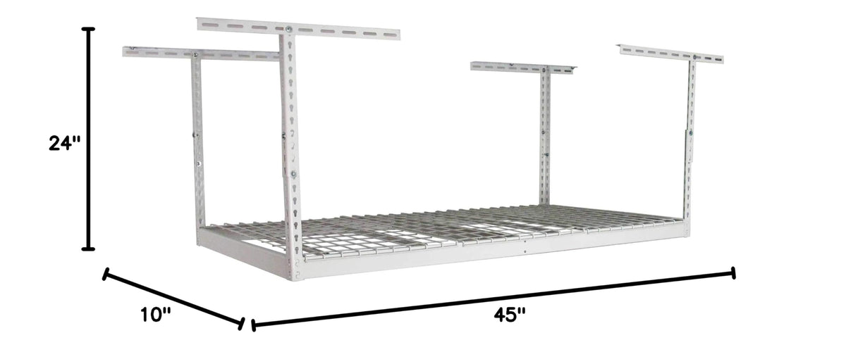 MonsterRax 3x6 Overhead Garage Storage Rack (White / 24"-45")