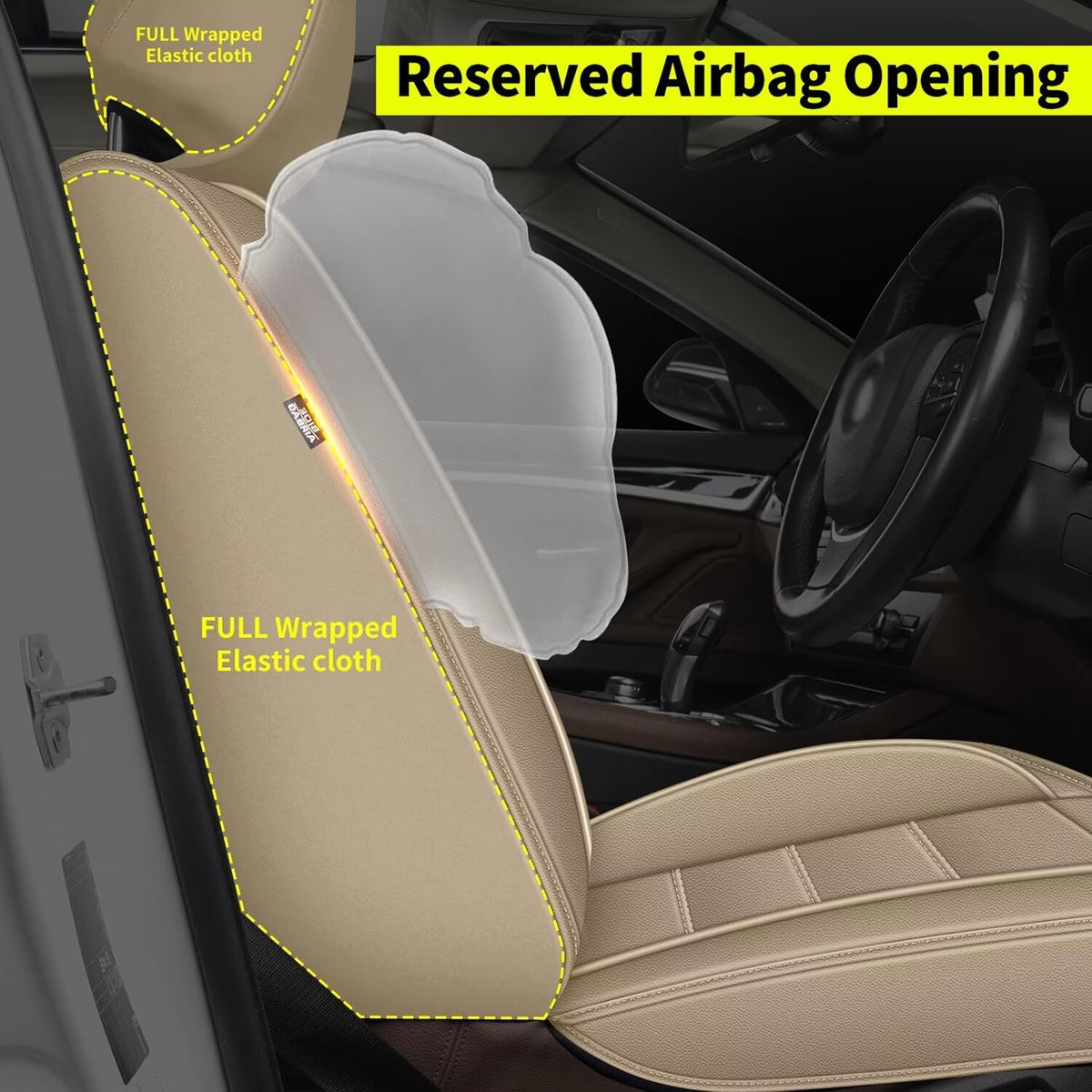 Car Seat Covers fit for Subaru Forester 2007 (#017 Beige / 4.For Subaru Forester-5 seat covers full set)